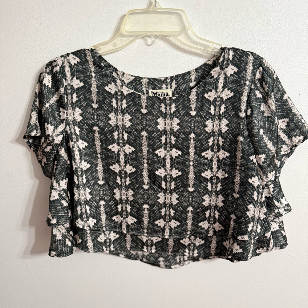 Show Me Your MuMu Candice Crop  Festival Top SZ S
